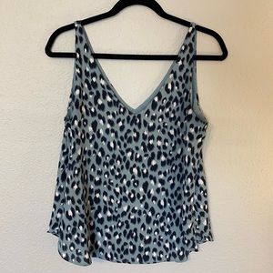 Leopard Print V-Neck Tank